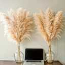 40" Tall Pampas Grass 16 Stems Natural Pompas Grass for Wedding, Party, Farmhouse, and Boho Home Decor
