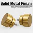 Lootkell Modern Gold Curtain Rods for Windows 72 to 144 Adjustable Length Heavy Duty 1" Diameter Brass Window Curtain Rod with Solid Metal Finials for Outdoor Farmhouse Bedroom Kitchen Living Room, Gold, 16"-150"|1 Pack