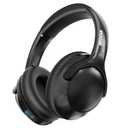 MIDOLA Bluetooth Headphones Over Ear 68H Playtime 6 EQ Wireless Headset with Microphone HiFi Stereo Foldable Lightweight Deep Bass for Travel Home Office Cellphone Black