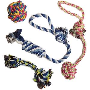 Otterly Pets 4-Pack Puppy Dog Rope Toys for Small to Medium Dogs – Interactive Tug of War Pull Toy for Dogs, Puppy Teething Toys - Machine Washable - Great for Fetch
