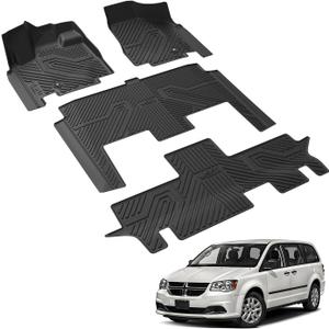LASFIT Floor Mats for Dodge Grand Caravan 2013-2020/Chrysler Town & Country