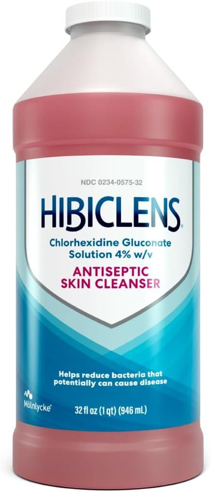 Hibiclens  Antimicrobial and Antiseptic Soap and Skin Cleanser  32 oz  for Home and Hospital  4% CHG, Packaging May Vary