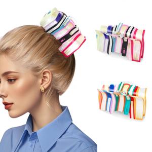 2 Pcs Book Hair Claw Clips Back to School Hair Clips for Thin Hair Funny Teacher Hair Jaw Barrettes Cute Hair Accessories for Women Book Lovers Teachers Approbation Present
