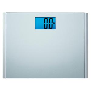 EatSmart Precision Plus Digital Bathroom Scale, 440 lb Capacity, Ultra-Wide Platform with Step-On Technology, Accurate Body Weight Scale, Grey (Silver)