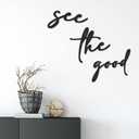 Unittype 3 Pcs Inspirational Wall Art Black See The Good Walls Art Mental Health Office Wall Decor Boho Rustic Modern Wood Motivational Walls Decals for Living Room Kitchen Bedroom