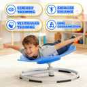 Spinning Chair for Autistic Kids, Sensory Swivel Chairs, Sit and Spin Sensory Toys with Grippable Handle Design, Trains Body Coordination, Autism ADHD Chairs Indoor Outdoor Play Equipment (Blue), Medium