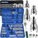 3" 4" 6" 8" Gear Puller Set, 2-Jaw/3-Jaw Bearing Puller Kit with Ratchet Wrench, Heavy Duty Pulling Tool, Reversible Jaw for Internal External Flywheel Gear Pulley Bearing Rotor Removal