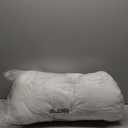 Flat Ultra Thin Bed Pillows Standard Size Pillow Set of 2 Extra Soft Down Alternative for Stomach Back Sleeper White 20x26inches