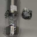 CIRCLE JOY Electric Pepper Grinder Stainless Steel Rechargeable Pepper Mill with External Adjustable Coarseness, 95ml Container and White LED Light, Silver