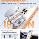Magnetic for iPhone 16 Pro Case with Stand [Compatible with MagSafe][360° Rotatable Ring Holder Kickstand][Military Grade Protection] Airbag Shockproof Case for i Phone 16Pro 6.3 Inch, Orange