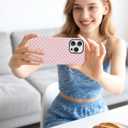 Jusy Compatible with MagSafe Polka Dot Case for iPhone 14 Pro Max, Cute Aesthetic Polka Dots Magnetic Phone Case, Soft TPU and Hard PC Protective Phone Cover for Women GirlsMatte - Pink