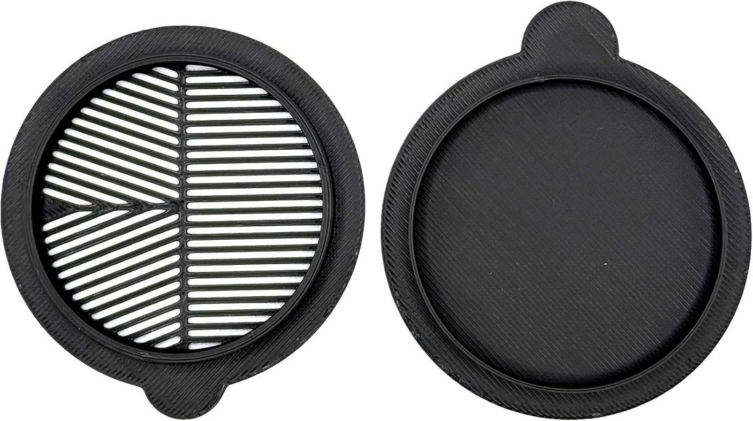 Bahtinov Mask Focus and Cap Cover for ZWO Seestar S50, Lens Cap for S50, 2 Pieces, Black Plastic