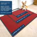 OLANLY Front Door Mat Indoor Outdoor Entrance, Waterproof Heavy Duty Doormat, Fade Resistant, Low Profile, Easy Clean Patio Porch Welcome Floor Mats for Entry, 59x23, Red