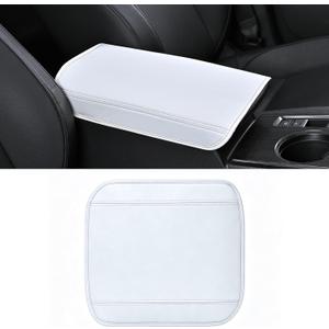 7F Arm Rest Cover Compatible with Tesla Model 3 Highland and Model Y Juniper, Car Console Covers Accessories, White