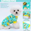 XPUDAC 4 Pieces Dog Pajamas for Small Dogs Boy Girl Soft Stretchy Pjs Onesies Puppy Clothes for Dog Cat Pet Outfits, M