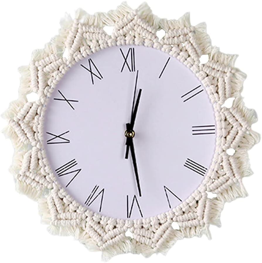 Wall Mounted Silent Clock Wall Hanging Non-Ticking Quartz Clock Home Ornament for Living Room Studio School (Round Roman)