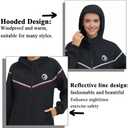 SEXYWG Rain Coats for Women Light Weight Rain Jackets Travel Raincoat Packable Waterproof Jacket with Hood for Spring Hiking (Small, Black-pattern)