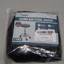 Turquoize 2 Pack Bar Stool Covers Round Stool Covers with Elastic Bands Bar Stool Seat Covers Slipcover Washable Stool Cushion Covers Feature Stretch Thick Bouncy Fabric, Dia 16"-18", X-Large, Black