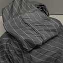 SONORO KATE Ultra-Soft Sheet Set - Premium 1800 Collection - Deep Pockets - 3-Pieces - Queen, Pinstripe - Gray/White