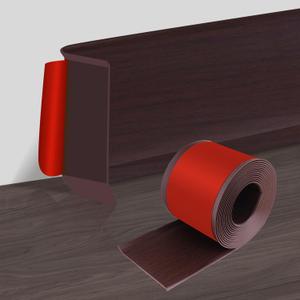 Vinyl Wall Base Baseboard Molding Trim 4inch Flexible Baseboard Trim Wood Peel and Stick Wall Molding