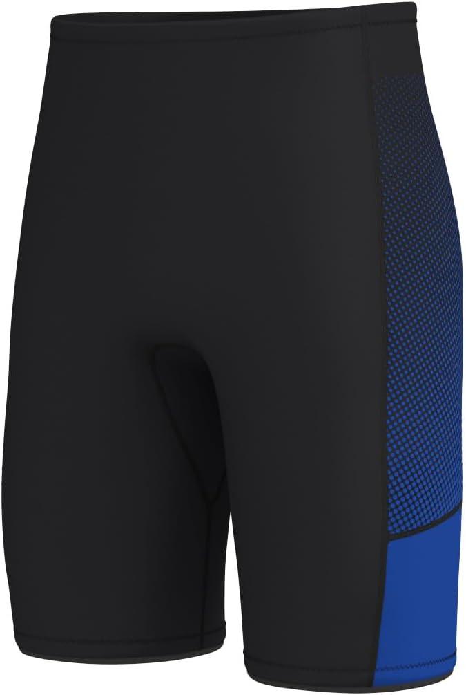 GoldFin Wetsuit Shorts Men, Mens 2mm Wet Suits Neoprene Short for Water Sports Diving Surfing Swimming Snorkeling (Medium, Balck/Blue)
