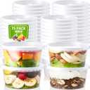 75 Sets 12oz Deli-Containers-with-Lids-Airtight-Plastic-Food-Storage-Containers-with-Lids-Soup-Slime-Overnight-Oat-To-Go-Containers (12 oz (75 Sets))