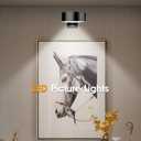 Picture Lights for Wall, 3 Lighting Modes Magnetic Art Display Light,Battery Operated Led Painting Light with Remote Control Dimmable & Timer,3Pack Black
