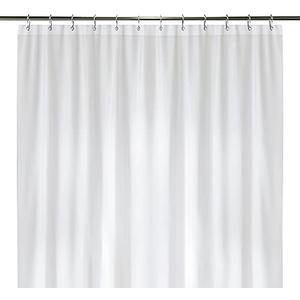 LiBa Waterproof Plastic Shower Curtain - Bathroom Shower Curtain Premium PEVA Non-Toxic with Rust Proof Grommets White 8G Heavy Duty Bathroom Accessories 72x72 - White