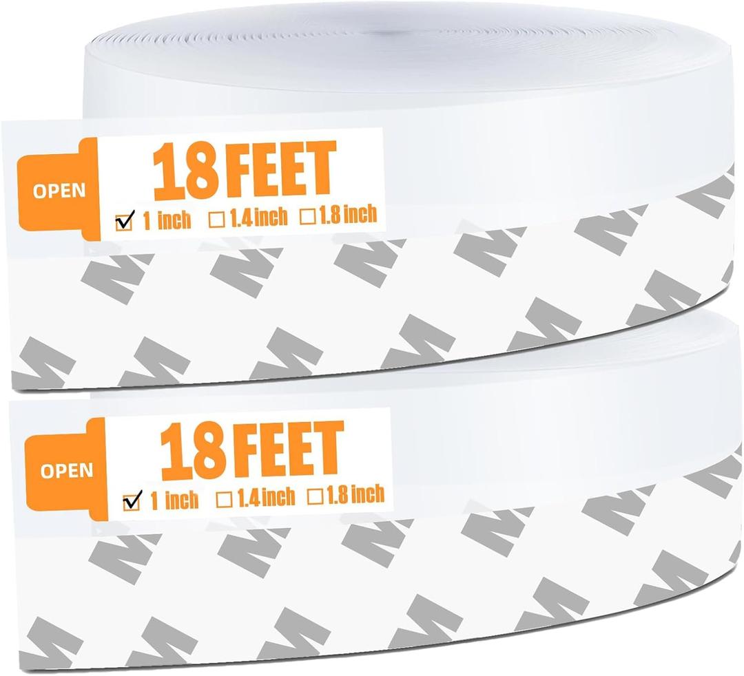36 Ft Weather Stripping Door Seal Strip Tape,Silicone Door Draft Stopper,Self Adhesive Shower Door Bottom Seal and Door Insulation Strip for Door Frame Windows and Glass Gaps (Transparent, 25mm) (1 in x 36 ft)
