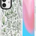 ChiCsFleur for iPhone 16 Case, TPU Phone case with Camera Protection for Women Girls Teens - Green Watercolor Botanical Leaf Herb Natural Garden Floral Clear Gift Sorority Aesthetic Unique (Verdelle)