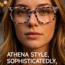 Oversized Square Blue Light Glasses for Woman Men fashion Reduce Eyestrain Protection for TV/Computer/Gaming