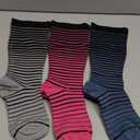 Doctor's Select 3 Pairs Plus Size Compression Socks Wide Calf | Bamboo Viscose Knee High Socks | Extra Wide Calf | Pink, Cobalt Blue, Grey (Black Stripes) XXL