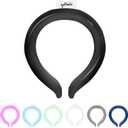 Ice Neck Cool Ring for Hot Weather, Reusable Neck Coolers for Outdoor & Indoor Use (Black)