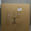 Bird Bath for Outside, Glass Solar Birdbath with Foldable Metal Stand for Garden Yard Patio Lawn Decor, 20 Inch Height, Hummingbird