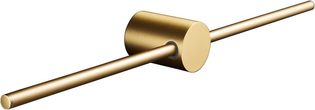 Balance Towel Bar Single Base Brass Towel Rack Adjustable Left and Right Wall Mounted Bathroom Towel Holder 20 inch Brushed Gold