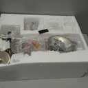 WUZUPS Crystal Candle Chandelier Pendant Flushmount Ceiling Light Modern Lighting Fixture for Bedroom Hallway Bar Kitchen Bathroom, H 22.5" x W 21.7", Nickel, E12 Base