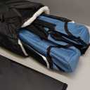 Snagle Paw Portable Dog Crate for Car Travel,Metal Frame Pet Crate,Pet Carrier for Car Back Seat Secures with Headrest Strap and Seatbelt,M (Blue)