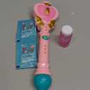 Bubble Wand for Kids, Princess Heart Bubble Machine Blower Maker Wand with Light, Easter Basket Stuffers Outdoor Toys Gifts for 1 2 3 4 5 6 7 8 Years Old Toddlers Little Girls Include Bubble Solution (Pink)