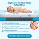JOYMISS Breathable Crib & Toddler Mattress: Soft Cribs mattresses for Waterproof - 52" x 27.6" x 5" - Tencel Toddler Bed Mattress Fits Baby and Kids, 52 x 28 x 5 inches