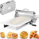 Folding Dough Sheeter 15.5in manual dough roller machine Stainless Steel for Bakeries Pastries with 2 Sheeter Board & Thickness Adjustable 2.5-25MM (15.5")