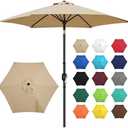 Yaheetech 9FT Outdoor Patio Umbrella, Outdoor Table Umbrella with Push Button Tilt and Crank, Yard Sun Shade, UV Protection Waterproof for Garden/Deck/Backyard/Pool