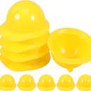 2 x 10 Pack Dollhouse Toy Construction Hard Hats, Bulk Plastic Worker Kids Party Hat, Birthday for Construction Birthday Party, Childrens Engineer,Building Dress Up Cap, Theme Favors (Yellow)