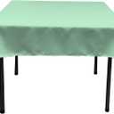 LA Linen Polyester Poplin Square Tablecloth, 52 by 52-Inch, Mint