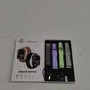 Smart Watch for Men/Women, 1.85" AMOLED Touchscreen, Make/Answer Calls, Fitness Tracker with Heart Rate, Blood Oxygen, Sport Modes, Waterproof Watches Compatible with Android & iPhone(4 Watch Bands) (Rose Gold)