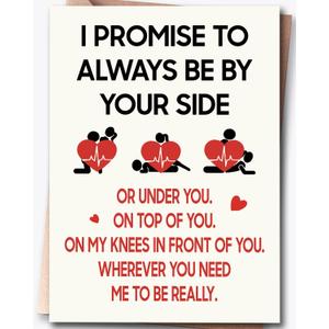 3 x Funny Valentines Day Card for Wife & Husband & Boyfriend & Girlfriend, Valentine's Day Decorations, Valentine's Day Gift, Greeting Card=7in x 5in(Folded), Envelope = 7.5in x 5.5in
