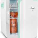 Cooluli 10L Mini Fridge for Bedroom - Car, Office Desk & College Dorm Room - 12V Portable Cooler & Warmer for Food, Drinks, Skincare, Beauty, Makeup & Cosmetics - AC/DC Small Refrigerator (Turquoise)