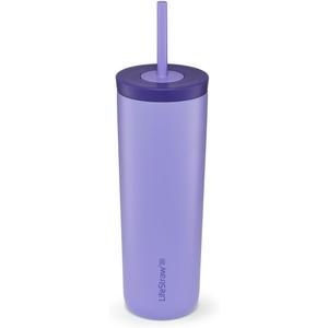 LifeStraw Go Series Tumbler  Double Wall Insulated Stainless Steel Water Filter, Thistle Purple, Designed for Everyday Use, Removes Bacteria, Parasites, Microplastics, and Improves Taste