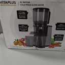 Cold Press Juicer, Upgraded AC Motor Masticating Juicer, Food-Grade Stainless Steel Auger, BPA-FREE Slow Juicing Extractor Machine with Easy Clean 5.8" Feeding Chute for Whole Vegs and Fruits