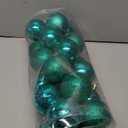 Allgala Christmas Balls 24 PK 2.33 Inch (6CM) Pre-Strung Shatter Proof Christmas Ornament Balls for Xmas Tree-4 Style-Turquoise
