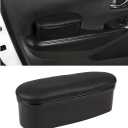 KVAEY Car Armrest Support Cover, Leather Adjustable Car Armrest Support Left Elbow Pad Extender, Comfortable Car Side Door Armrest Pillow with Storage Box Relieves Driver Arm Fatigue (Black, Style 1)